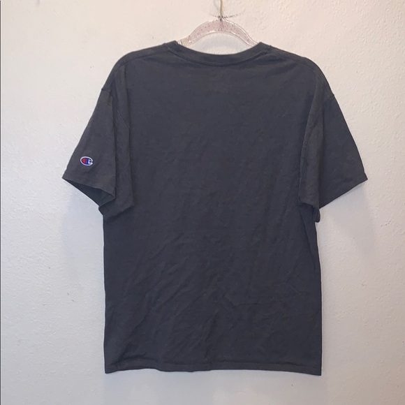 Champion Gray Short Sleeve Athletic Shirt with Iconic Logo Men’s Large - Picture 4 of 5